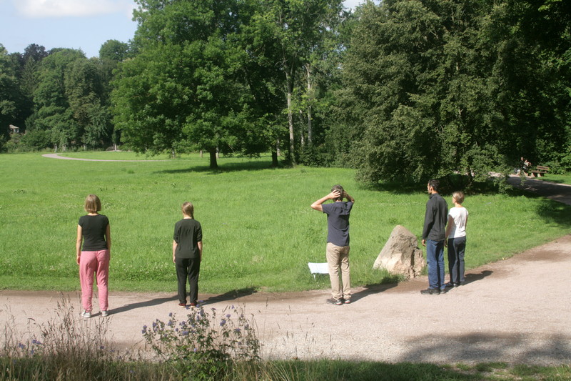 Ausbildungsgruppe in der Natur