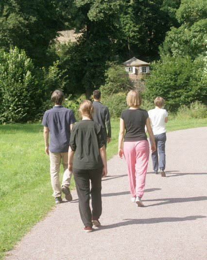 Ausbildungsgruppe in der Natur